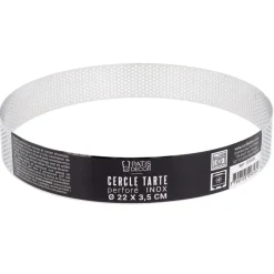 Cerf Dellier Cercles À Patisserie*Cercle A Tarte Perfore Inox H 3,5 Cm 22 Cm Patisdecor