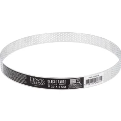 Cerf Dellier Cercles À Patisserie*Cercle A Tarte Perfore Inox H 2 Cm 20 Cm Patisdecor