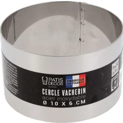 Cerf Dellier Cercles À Patisserie*Cercle A Vacherin Inox H 6 Cm 10 Cm Patisdecor