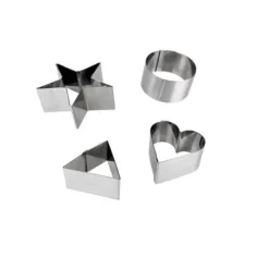 Cerf Dellier Cercles À Patisserie*Cercles De Presentation Inox Assortis H 5 Cm