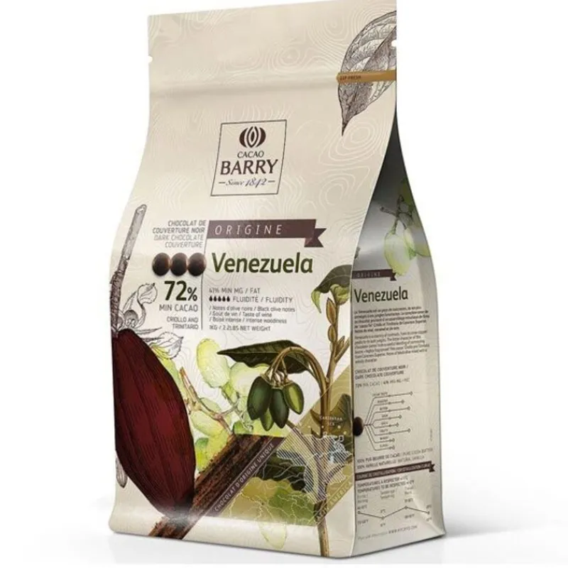 Cerf Dellier Chocolats De Couverture*Chocolat De Couverture Noir Origine Venezuela 72 % 2,5 Kg