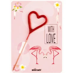 Cierge Magique Coeur Rouge + Carte With Love>Cerf Dellier Online