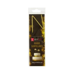Cierge Magique Dore Lettre N Patisdecor>Cerf Dellier Hot