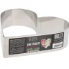 Cerf Dellier Cercles À Patisserie*Coeur A Mousse Inox H 4,5 Cm L 16 Cm Patisdecor
