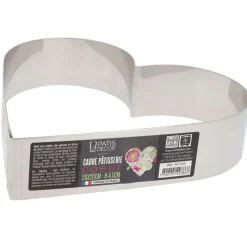 Cerf Dellier Cercles À Patisserie*Coeur A Mousse Inox H 4,5 Cm L 20 Cm Patisdecor