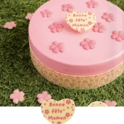 Coeurs Chocolat Blanc Bonne Fete Maman (X 60)>Cerf Dellier