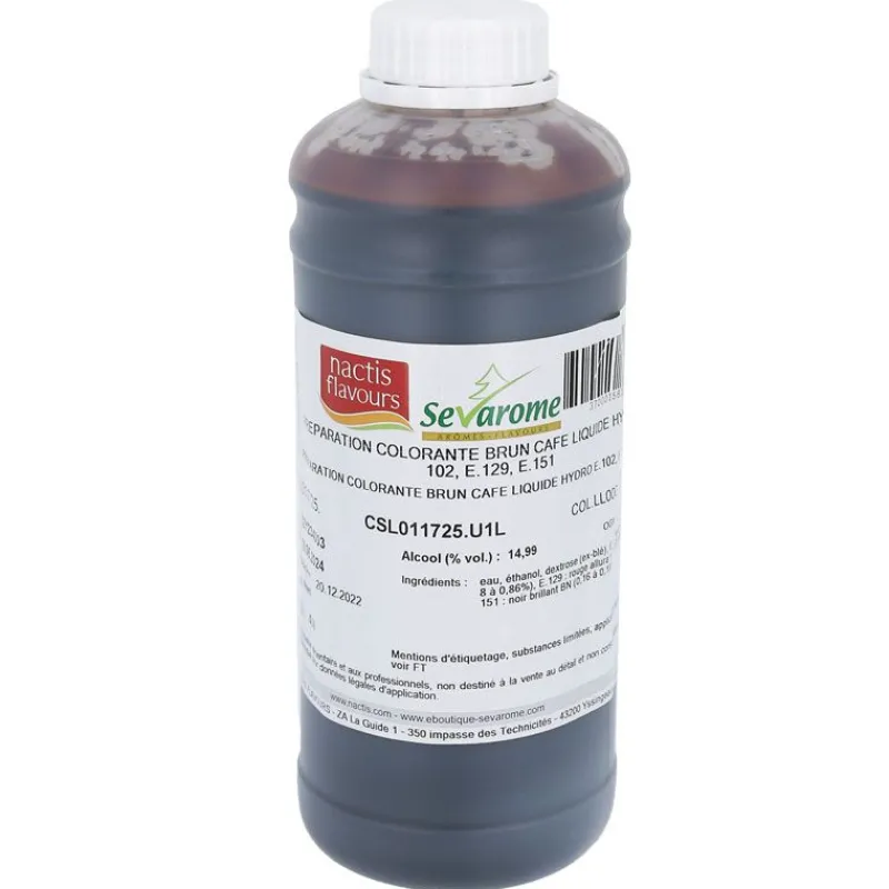 Cerf Dellier Colorants Alimentaires Liquides*Colorant Liquide Hydrosoluble Brun Cafe 1L
