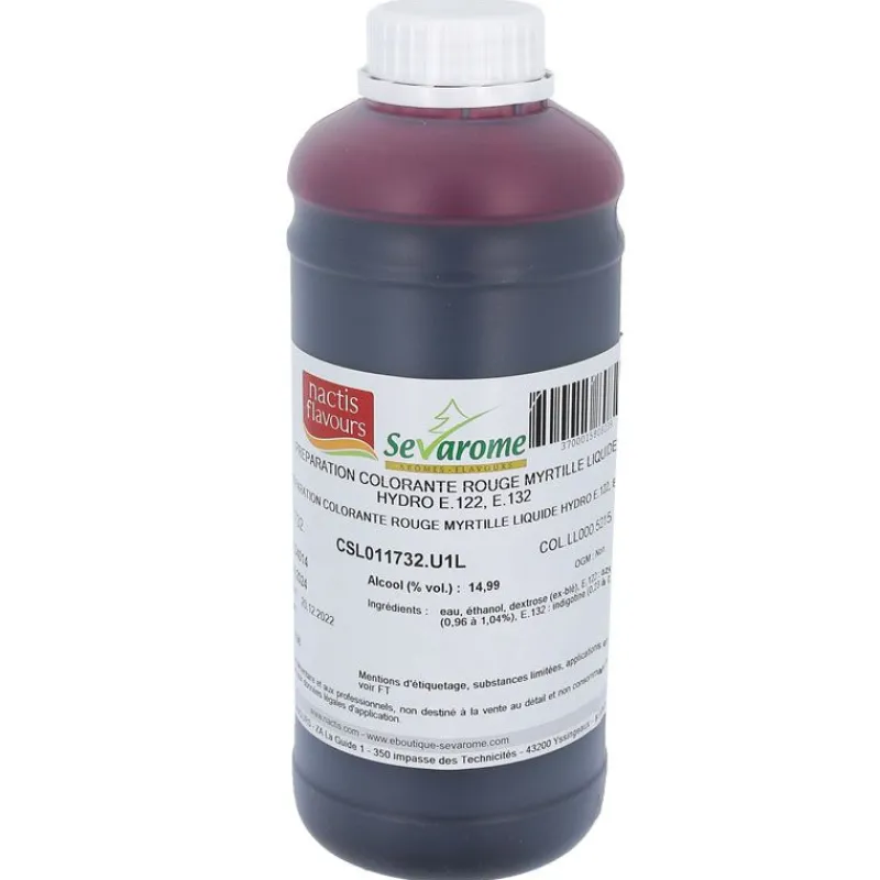 Cerf Dellier Colorants Alimentaires Liquides*Colorant Liquide Hydrosoluble Rouge Myrtille 1L