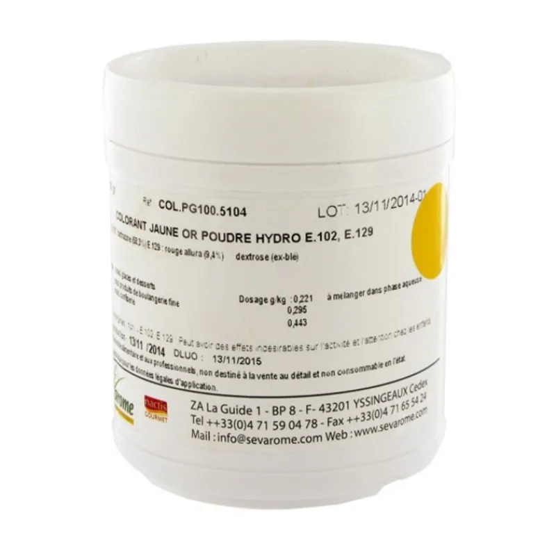 Cerf Dellier Colorants Alimentaires En Poudre*Colorant Poudre Alimentaire Jaune Or 100 G