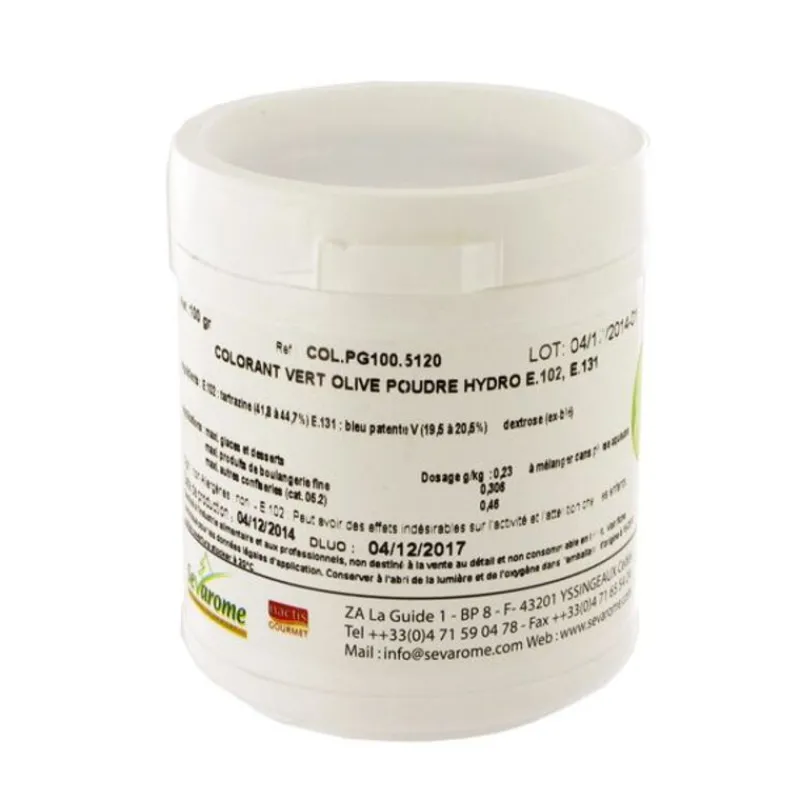 Cerf Dellier Colorants Alimentaires En Poudre*Colorant Poudre Alimentaire Vert Olive 100 G