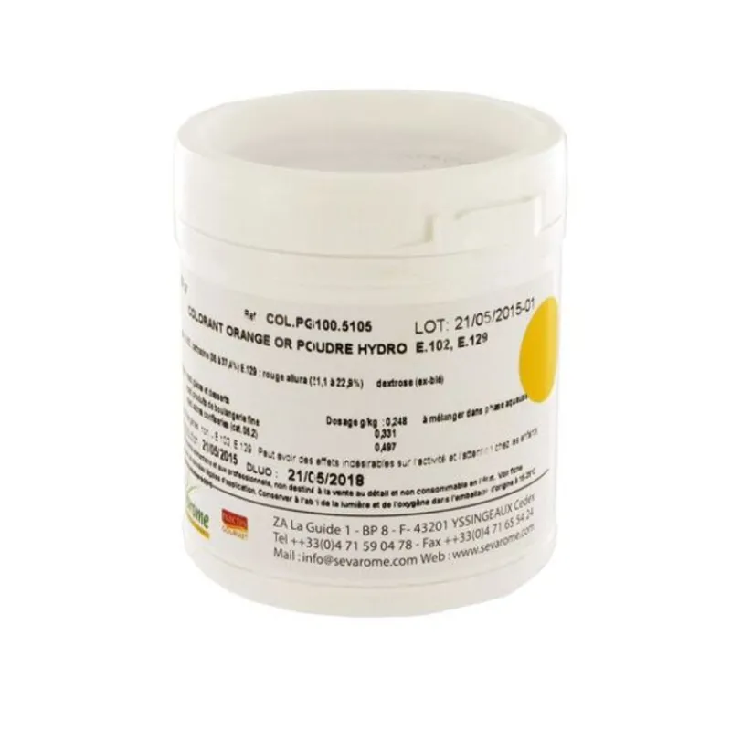 Cerf Dellier Colorants Alimentaires En Poudre*Colorant Poudre Alimentaire Orange Or 100 G