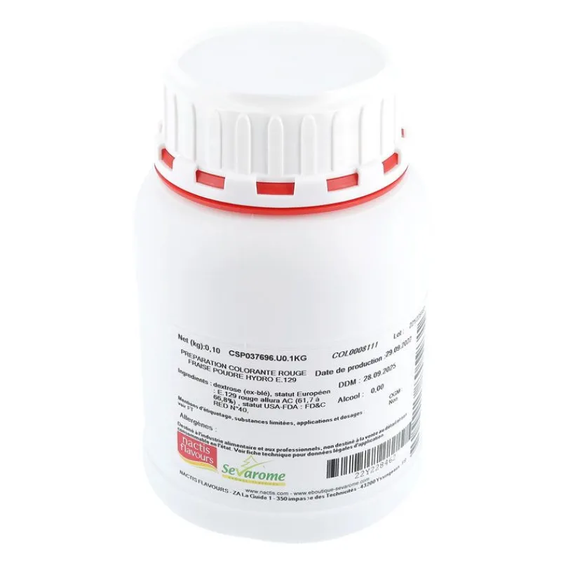 Cerf Dellier Colorants Alimentaires En Poudre*Colorant Poudre Alimentaire Rouge Fraise 100 G