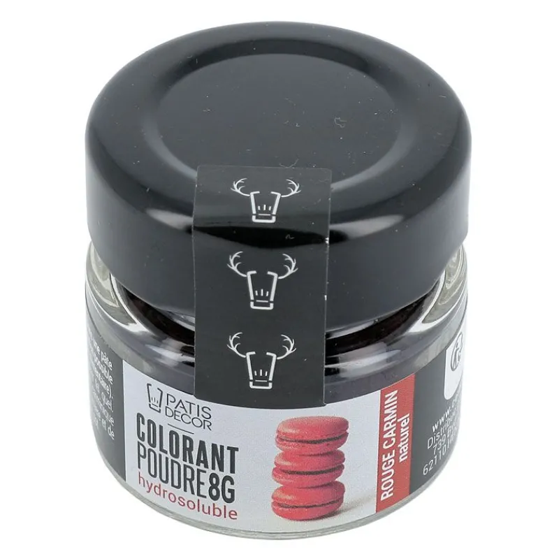 Cerf Dellier Colorants Alimentaires En Poudre*Colorant Poudre Hydrosoluble Rouge Carmin Naturel 8 G