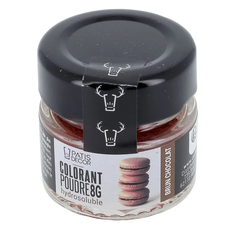 Cerf Dellier Colorants Alimentaires En Poudre*Colorant Poudre Hydrosoluble Brun Chocolat 8 G