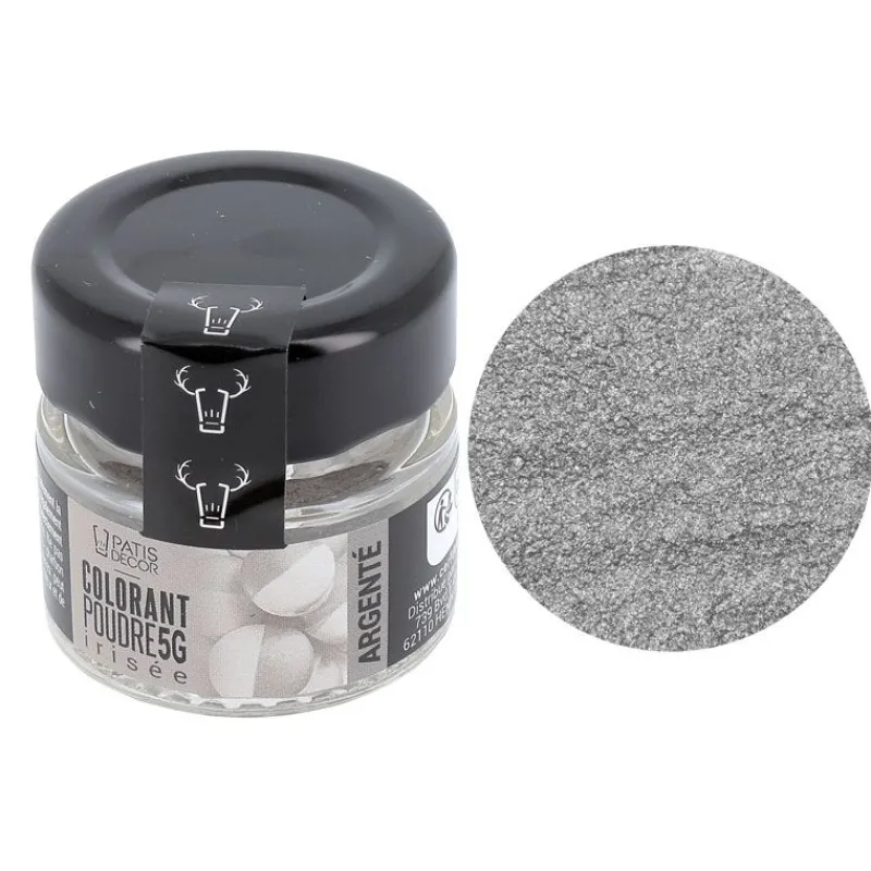 Cerf Dellier Colorants Alimentaires En Poudre*Colorant Poudre Irise Argente 5 G