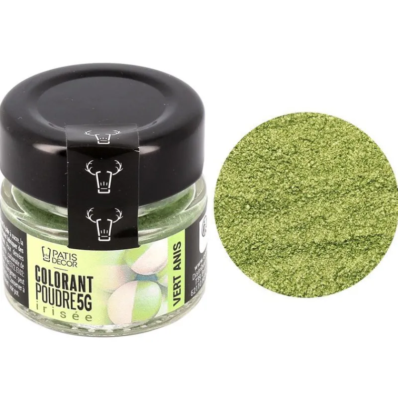 Cerf Dellier Colorants Alimentaires En Poudre*Colorant Poudre Irise Vert Anis 5 G