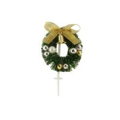 Couronne De Noël Doree Sur Pique>Cerf Dellier Discount