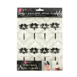 Cupcake Toppers Love Birds (X 8)><noscript><img width=
