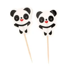 Cupcake Toppers Pandas (X 24)>Cerf Dellier