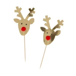 Cupcake Toppers Rennes Dores (X6)>Cerf Dellier Hot