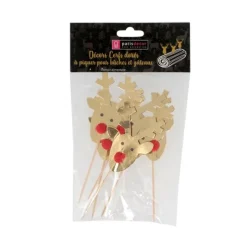 Cupcake Toppers Rennes Dores (X6)>Cerf Dellier Hot
