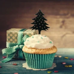 Cupcake Toppers Sapin De Noël (X 8)>Cerf Dellier New