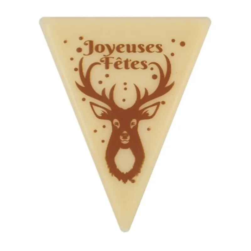 Décoration Bûche De Noël Motif Cerf En Chocolat Blanc (X108)>Cerf Dellier Sale