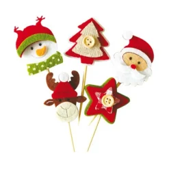 Décors De Noël En Feutrine Theme 2 (X10)>Cerf Dellier New