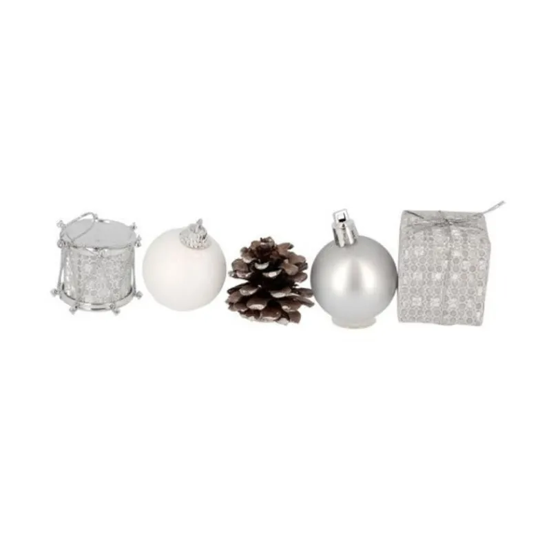 Décors De Noël Sur Pique Assortis Argent Patisdecor (X 5)>Cerf Dellier Sale