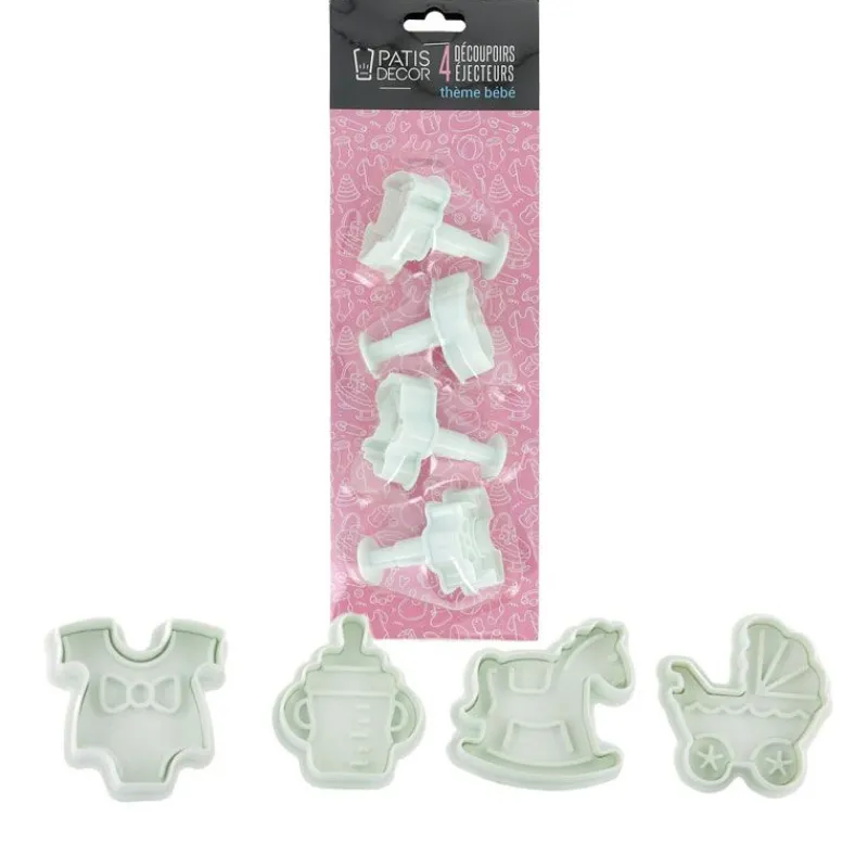 Découpoirs Éjecteurs Theme Bebe Patisdecor (X 4)>Cerf Dellier Discount