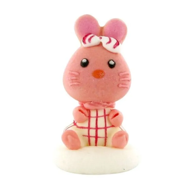 Decor Comestible Lapin Rose Assis 5,5 Cm>Cerf Dellier New
