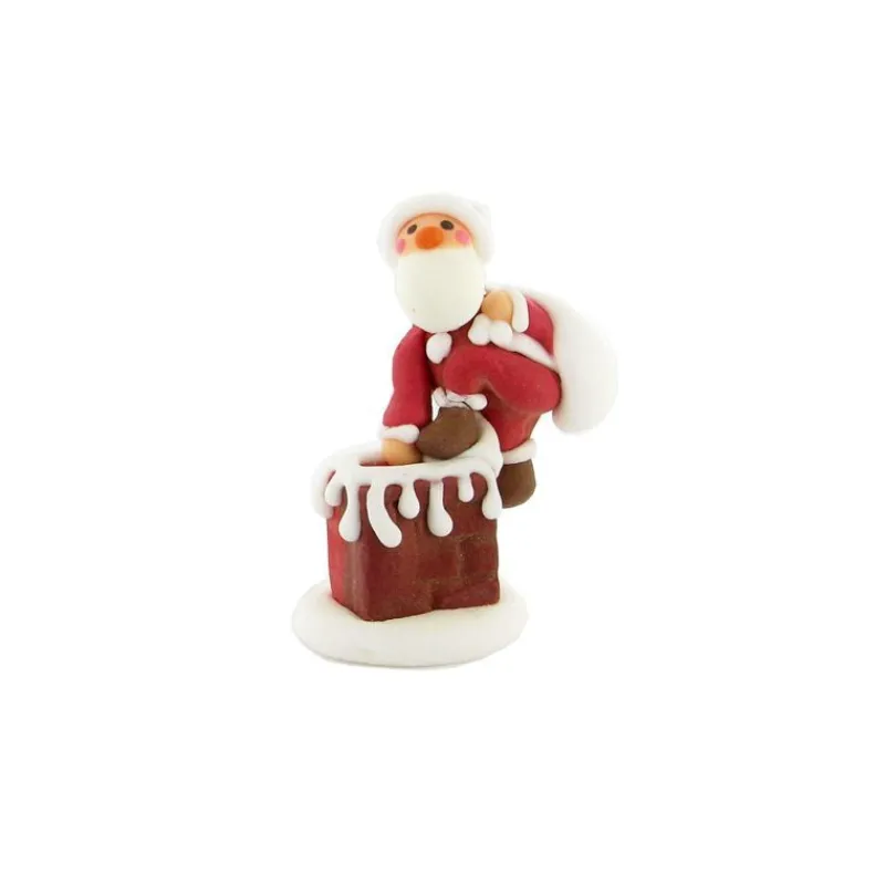 Decor Comestibles Pere Noël Hotte Dans La Cheminee (X20)>Cerf Dellier Hot