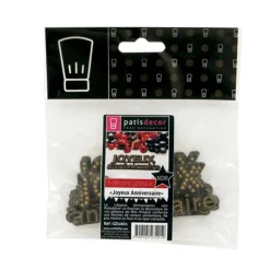 Decor Joyeux Anniversaire Noir Patisdecor (X5)>Cerf Dellier Best