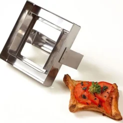Cerf Dellier Découpoirs Inox Avec Poignée*Decoupoir Carre Double Avec Poignée