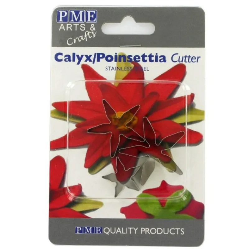 Cerf Dellier Emporte-Pièces Et Découpoirs*Emporte-Pièces Inox Poinsettia Pme (X 3)