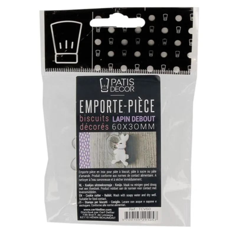 Cerf Dellier Emporte-Pièces Et Découpoirs*Emporte-Piece Lapin Debout 6 Cm