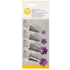 Cerf Dellier Douilles*Ensemble De 4 Douilles A Fleurs Wilton