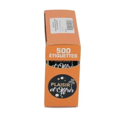 Etiquette Adhesive Plaisir D'Offrir Noire (X500)>Cerf Dellier Hot