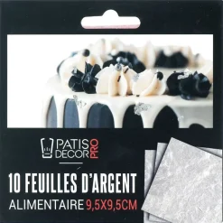 Feuilles D'Argent Alimentaire (X10)><noscript><img width=