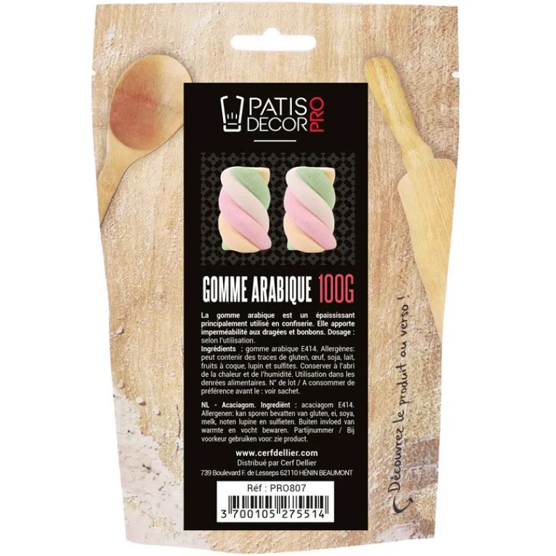 Cerf Dellier Emulsifiants*Gomme Arabique Patisdecor Pro 100 G