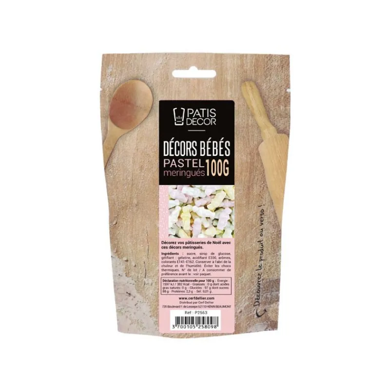 Cerf Dellier Bonbons Et Dragées*Jesus Meringue Patisdecor 100 G