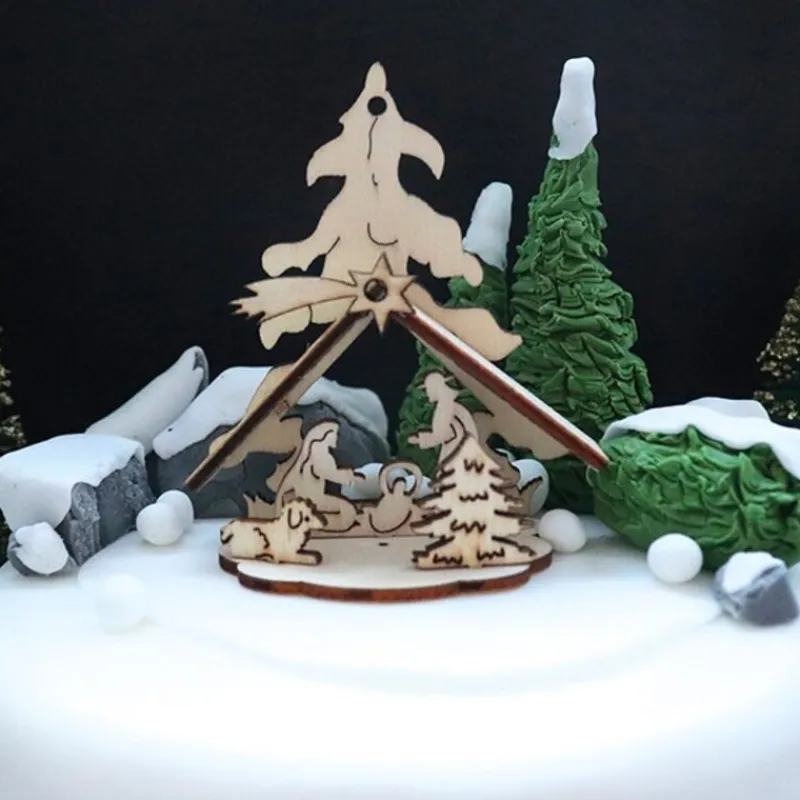 Kit Creche De Noël En Bois Sur Pique>Cerf Dellier