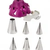 Cerf Dellier Douilles*Kit De Six Douilles A Decor Pour Gâteaux Wilton