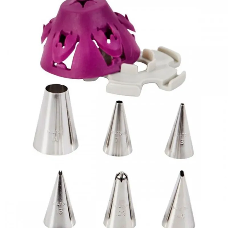 Cerf Dellier Douilles*Kit De Six Douilles A Decor Pour Gâteaux Wilton