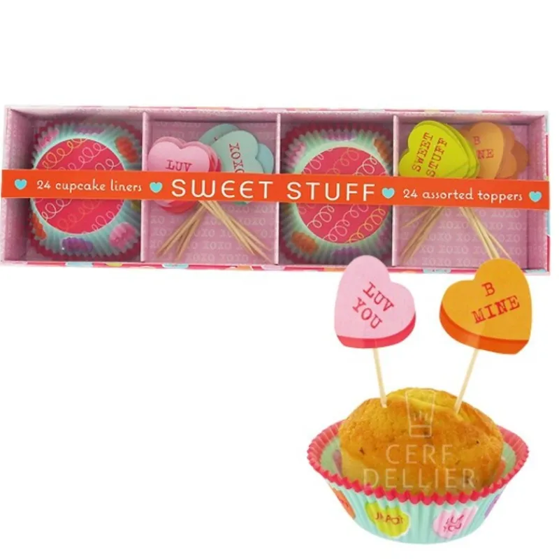 Kit Deco Cupcakes Sweet Stuff Patisdecor>Cerf Dellier New