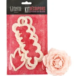 Cerf Dellier Emporte-Pièces Et Découpoirs*Kit Decoupoir Pivoine Et Feuille Patisdecor