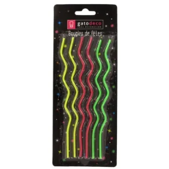 Longues Bougies Zig-Zag Patisdecor (X 6)><noscript><img width=