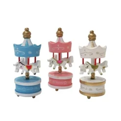 Lot De 3 Toppers Carrousel Rose Blanc Bleu Patisdecor>Cerf Dellier Online