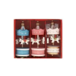 Lot De 3 Toppers Carrousel Rose Blanc Bleu Patisdecor>Cerf Dellier Online