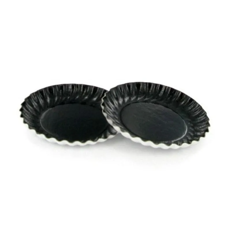 Mini Assiette Carton Ronde Noire 97Mm (X50)>Cerf Dellier Hot